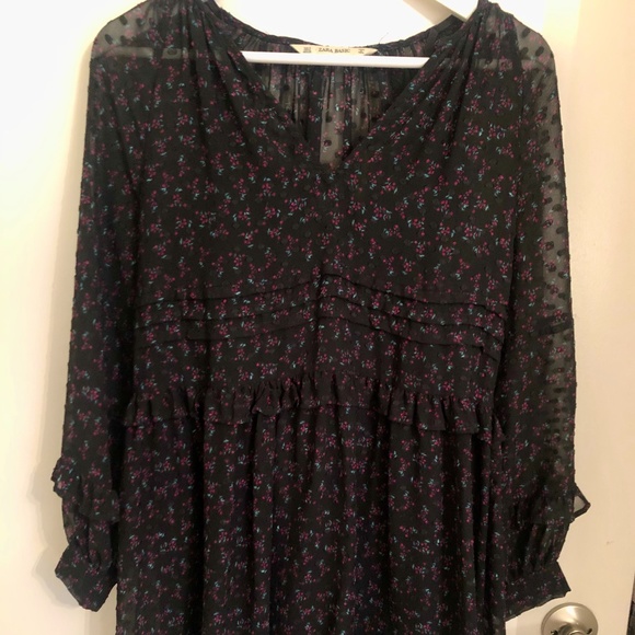 Zara Floral Mini Dress - Picture 1 of 4